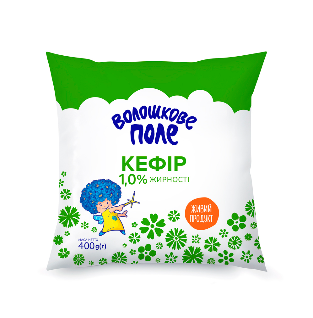 Кефір 1% 400 г плівка Волошкове поле